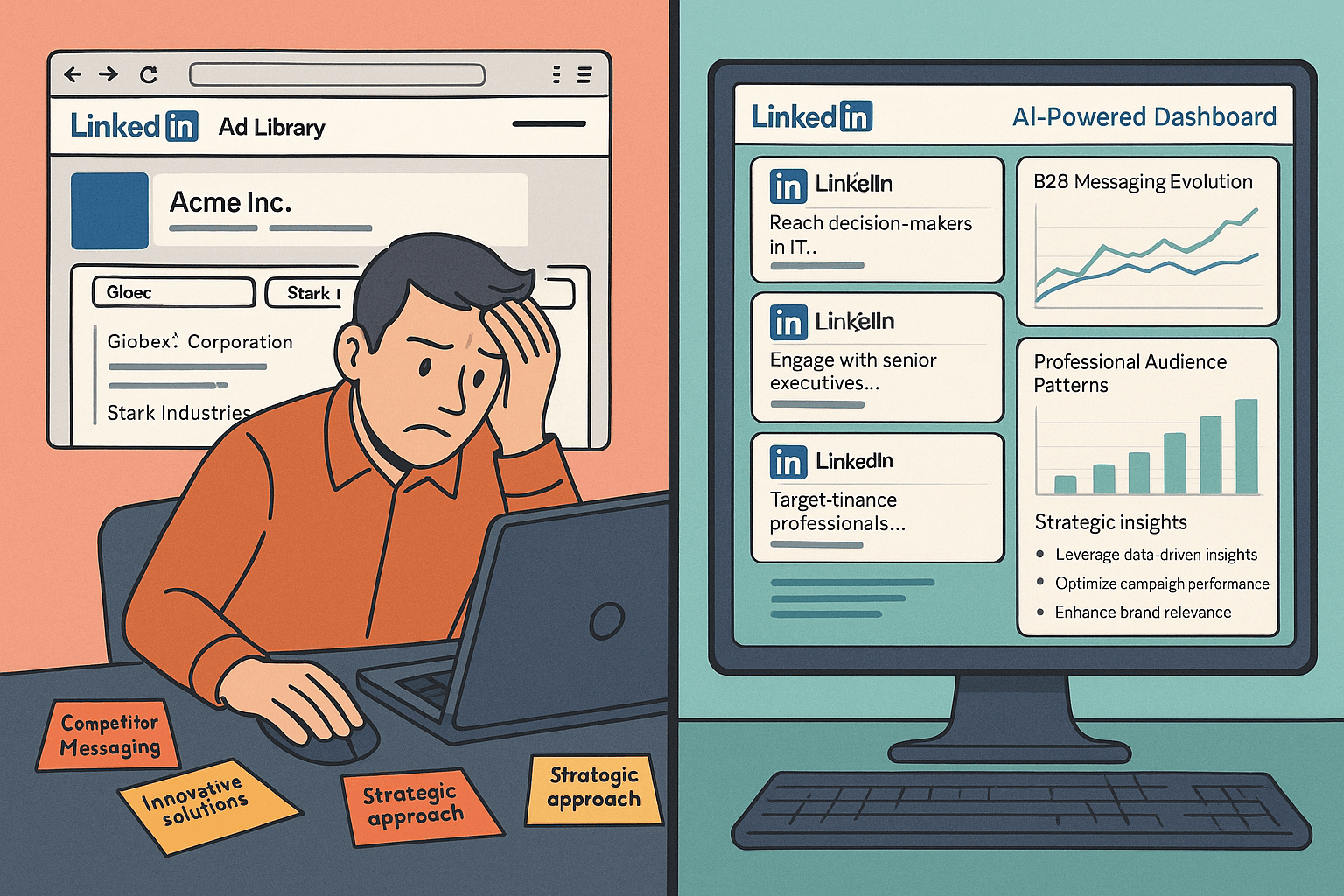 How to Use LinkedIn Ad Library for Competitor Research with AI Automation